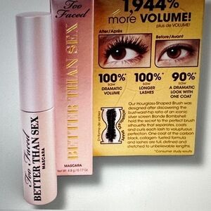 LAST 1! Too Faced Better Than Sex Mascara - Pink Tube. 🆕